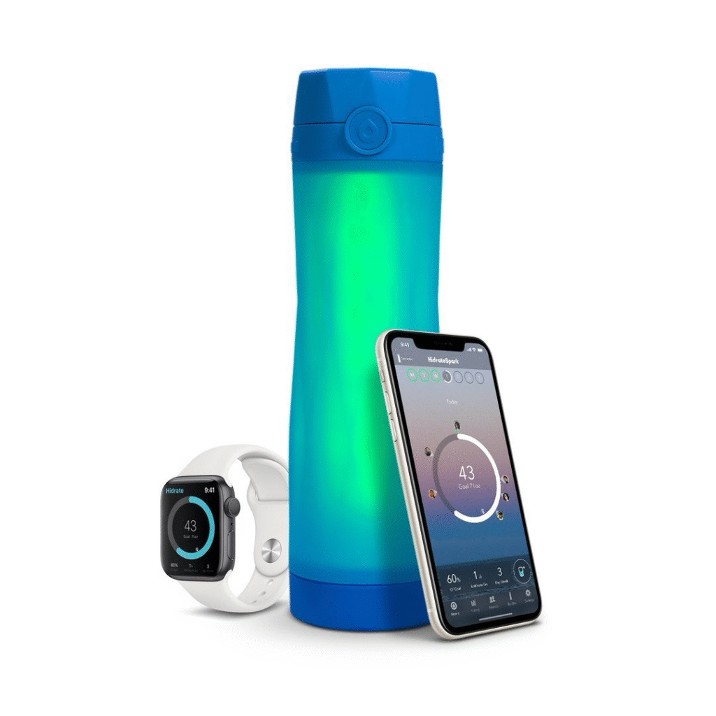 HidrateSpark PRO Smart Water Bottle with hydration tracking via smartphone and smartwatch